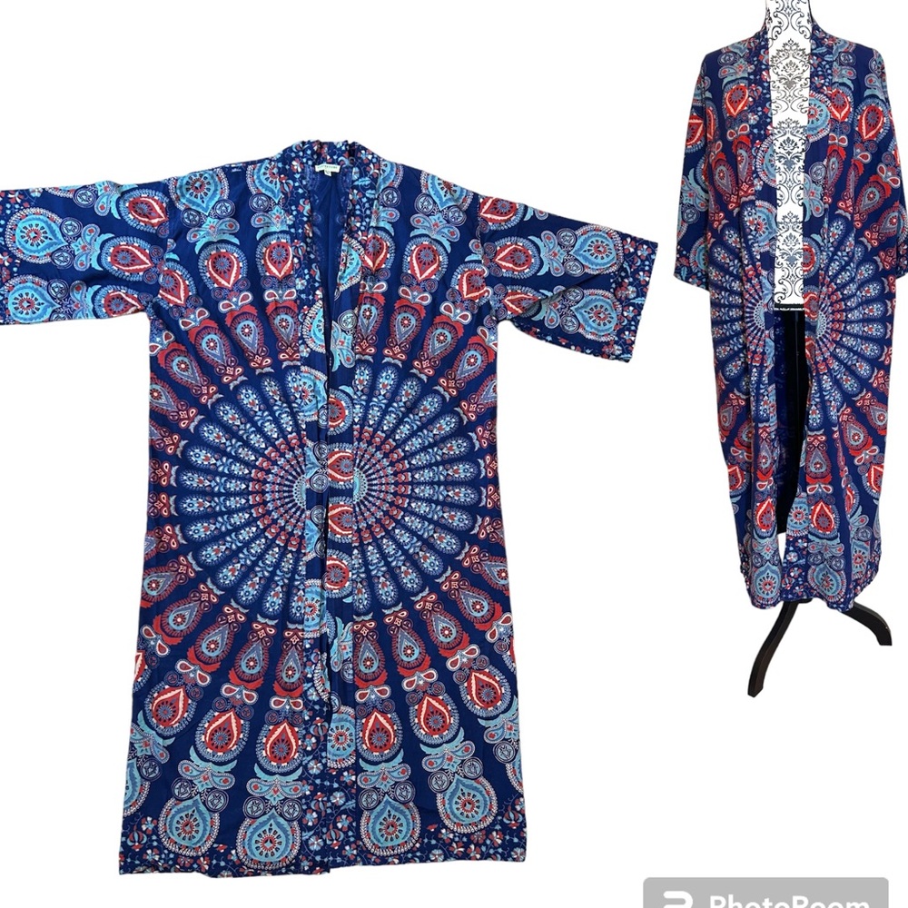 Earthbound Mandala Kimono Tapestry Duster